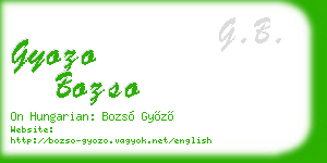 gyozo bozso business card